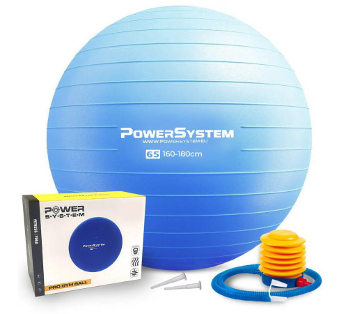 Гімнастичний м'яч для фітнесу Power System PS-4012 65 см, синій