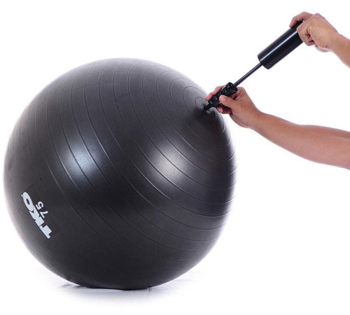 Гімнастичний м'яч TKO Fitness 75cm (122FBP-BK-75) - чорний Гімнастичний м'яч TKO Fitness 75cm (122FBP-BK-75) - чорний