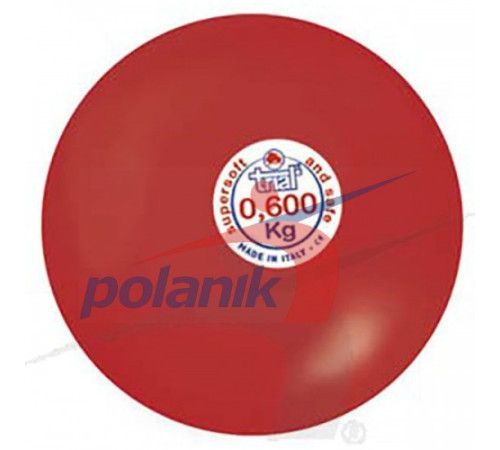 Гумовий м'яч Polanik TRIAL super soft 0,6 кг червоний Гумовий м'яч Polanik TRIAL super soft 0,6 кг червоний