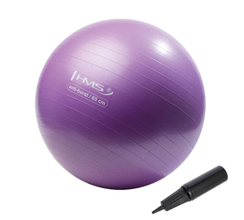 Гімнастичний м'яч HMS YB02 Anti-burst 65 см, фіолетовий