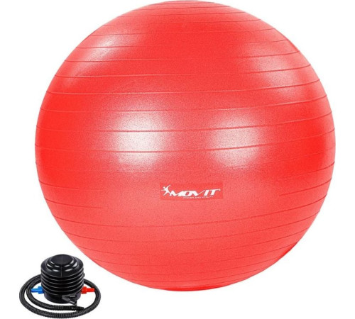 Гімнастичний м'яч з насосом Movit 55 cm - червоний Гімнастичний м'яч з насосом Movit 55 cm - червоний