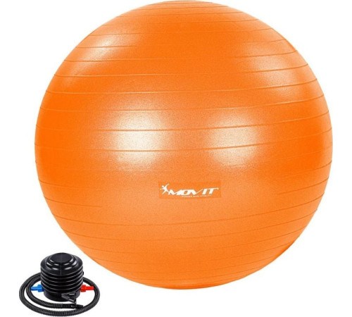 Гімнастичний м'яч з насосом Movit 55 cm - помаранчевий Гімнастичний м'яч з насосом Movit 55 cm - помаранчевий