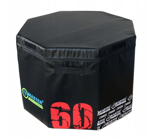 Пліометричний бокс MASTER 60 см, чорно-червоний