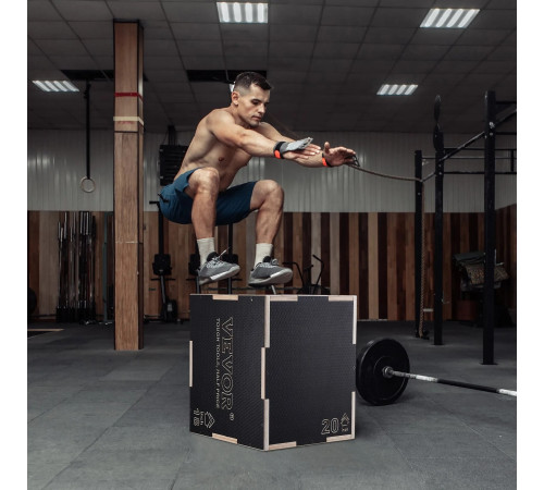 Пліометричний бокс VEVOR 20/18/16 дюймів, чорний