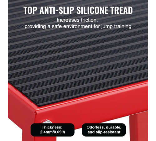 Пліометричний бокс VEVOR 30,5 - 45,8 - 60,9 - 76,2 см, червона