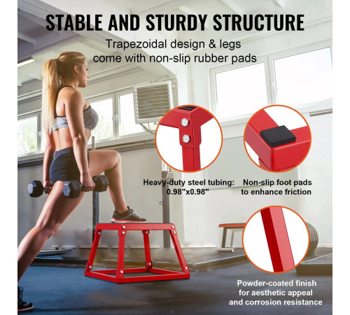 Пліометричний бокс VEVOR СС-Р-12, червоний