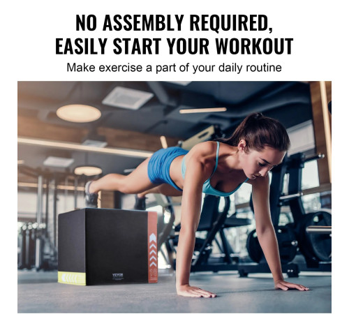 Пліометрична бокс VEVOR 20/18/16 дюймів, різнокольоровий