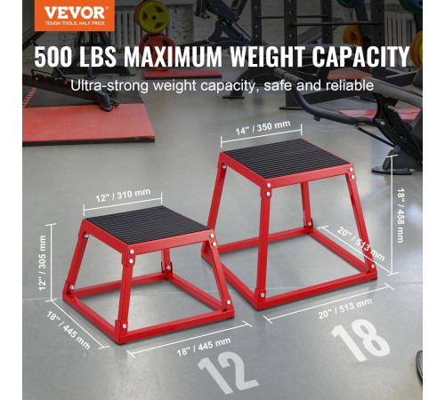 Пліометричний бокс VEVOR СС-Р-18, червоний