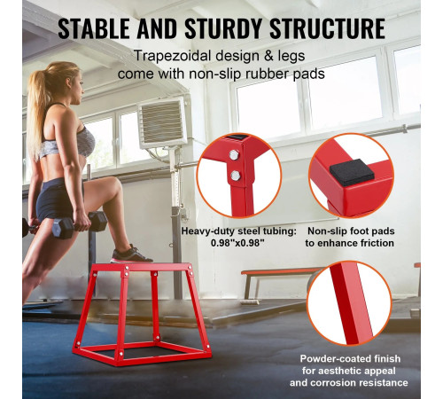 Пліометричний бокс VEVOR СС-Р-18, червоний