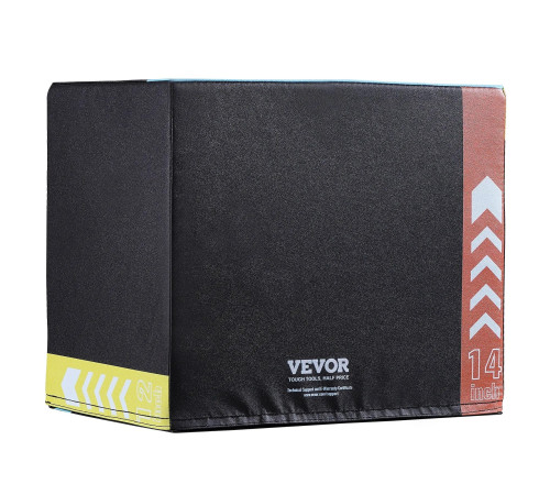 Пліометричний бокс VEVOR 16/14/12 дюймів, різнокольоровий