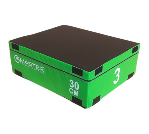 Пліометричний бокс MASTER Plyo Box Soft, чорно-зелений