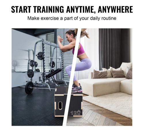 Пліометричний бокс VEVOR 16/14/12 дюймів СС-М-16-14-12