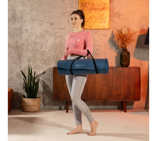 Коврик для йоги Hop-Sport HS-NB010GM NBR 1см темний морський Коврик для йоги Hop-Sport HS-NB010GM NBR 1см темний морський