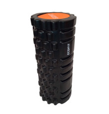 Ролик для йоги Ecofit MDF028, чорно-помаранчевий