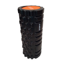 Ролик для йоги Ecofit MDF028, чорно-помаранчевий