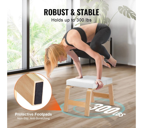 Лавка для йоги VEVOR А3007, біла