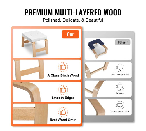 Лавка для йоги VEVOR А3007, біла