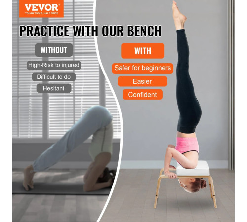 Лавка для йоги VEVOR А3007, біла