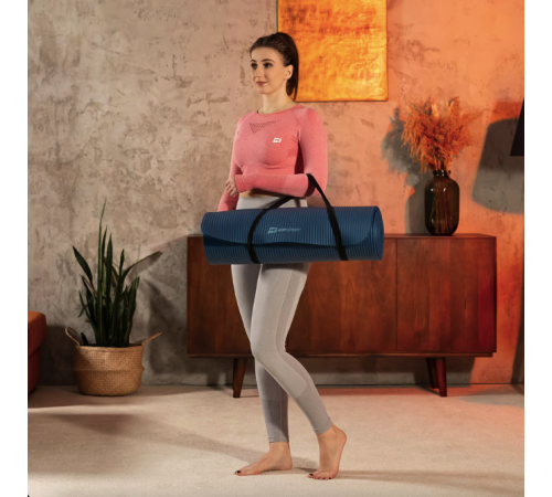 Коврик для йоги Hop-Sport HS-NB015GM NBR 1,5см темний морський Коврик для йоги Hop-Sport HS-NB015GM NBR 1,5см темний морський