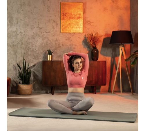 Коврик для йоги Hop-Sport HS-NB015GM NBR 1,5см оливковий