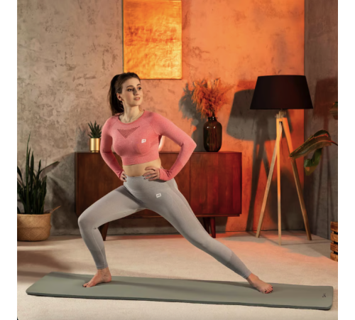 Коврик для йоги Hop-Sport HS-NB015GM NBR 1,5см оливковий