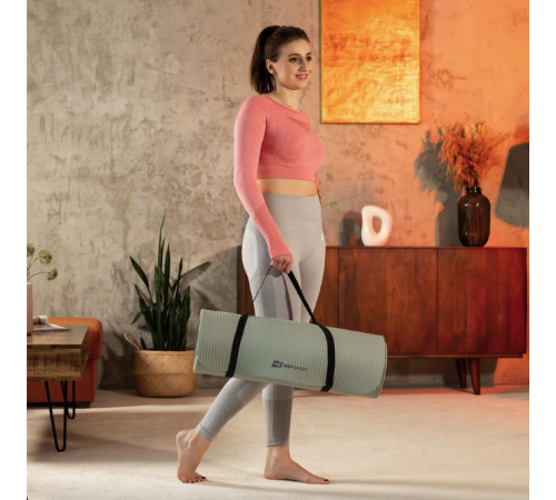 Коврик для йоги Hop-Sport HS-NB015GM NBR 1,5см оливковий