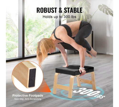 Лавка для йоги VEVOR А3007, чорно-бежевий