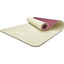 Килимок для йоги Adidas Double Sided Yoga Mat 6 мм, біло-рожевий