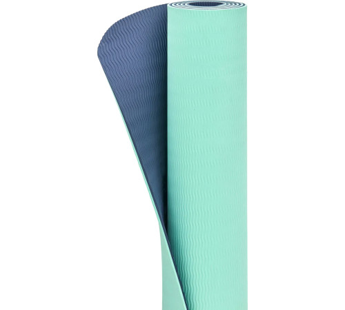 Двосторонній килимок для йоги Adidas Double Sided 176 х 61 х 0,6 см, зелено-синій