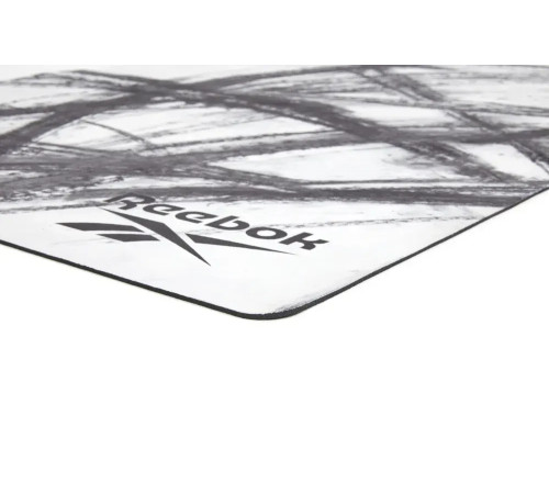 Килимок для йоги Reebok Natural Rubber Yoga Mat 32 мм, біло-сірий