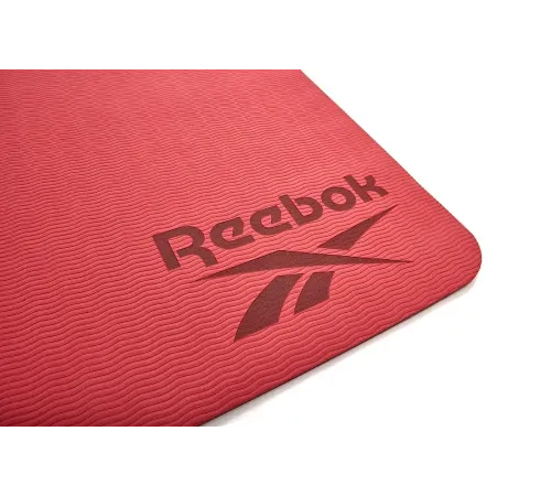 Двосторонній килимок для йоги Reebok Double Sided 6 мм, фіолетово-кораловий