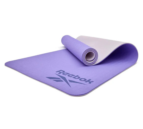 Килимок для йоги Reebok Double Sided 6 мм, фіолетово-рожевий