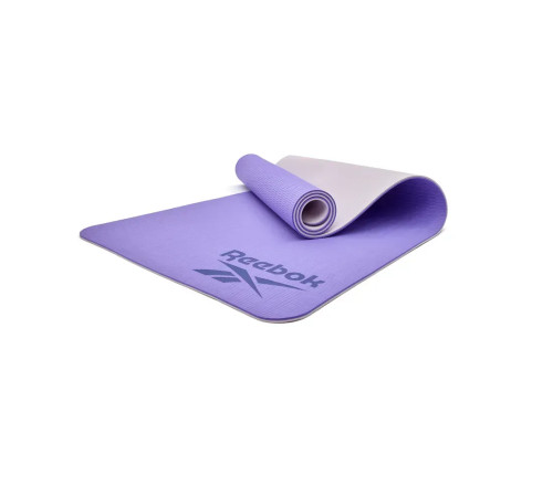Килимок для йоги Reebok Double Sided 6 мм, фіолетово-рожевий