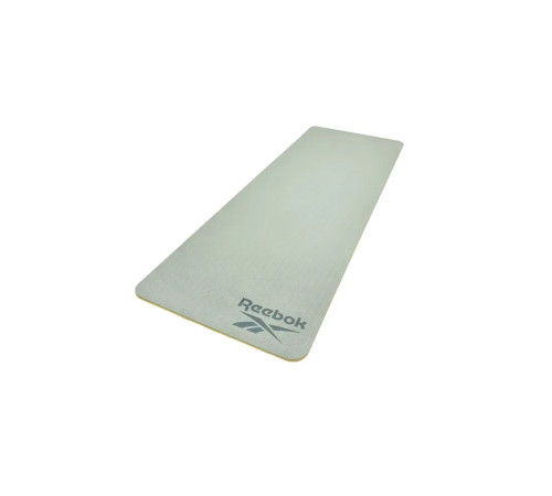 килимок для йоги Reebok Double Sided 6 мм, зелено-жовтий