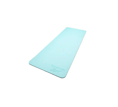 Двосторонній килимок для йоги Reebok Double Sided 6 мм, чорно-бірюзовий