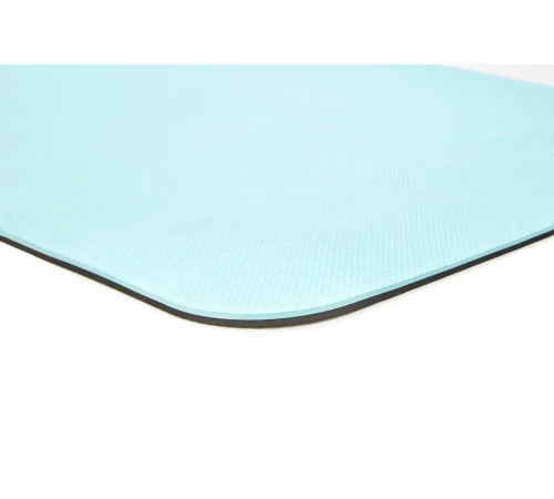 Двосторонній килимок для йоги Reebok Double Sided 6 мм, чорно-бірюзовий