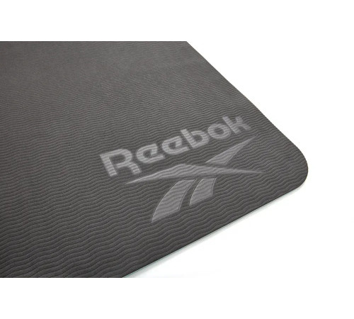 Двосторонній килимок для йоги Reebok Double Sided 6 мм, чорно-бірюзовий