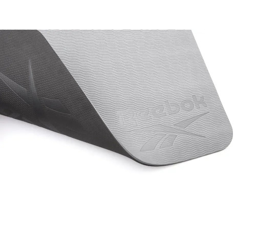 Килимок для йоги Reebok Double Sided 6 мм, чорно-сірий