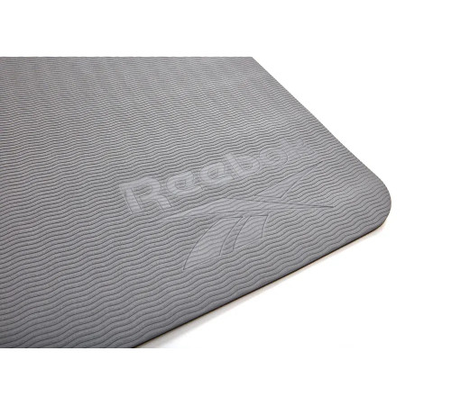Килимок для йоги Reebok Double Sided 6 мм, чорно-сірий