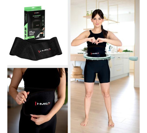 КОМПЛЕКТ ОБРУЧ HULA HOOP МАГНІТНИЙ ЗЕЛЕНИЙ HHM14 З ОБТЯЖУВАЛЬНИКОМ + ЛІЧИЛЬНИК HMS + ПІДТРИМКА НА ТАЛІЇ BR163 ЧОРНИЙ ПЛЮС РОЗМІР