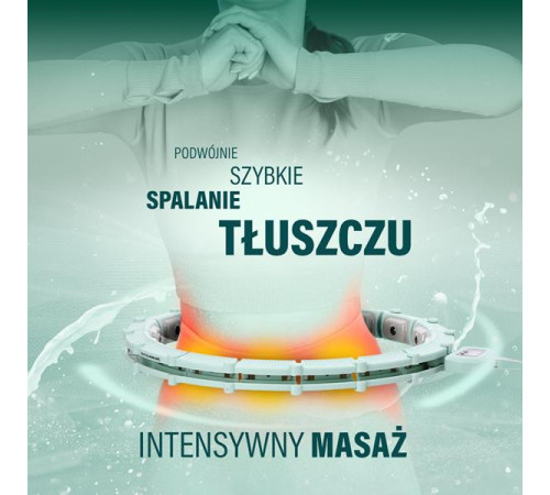 КОМПЛЕКТ ОБРУЧ HULA HOOP МАГНІТНИЙ ЗЕЛЕНИЙ HHM14 З ОБТЯЖУВАЛЬНИКОМ + ЛІЧИЛЬНИК HMS + ПІДТРИМКА НА ТАЛІЇ BR163 ЧОРНИЙ ПЛЮС РОЗМІР