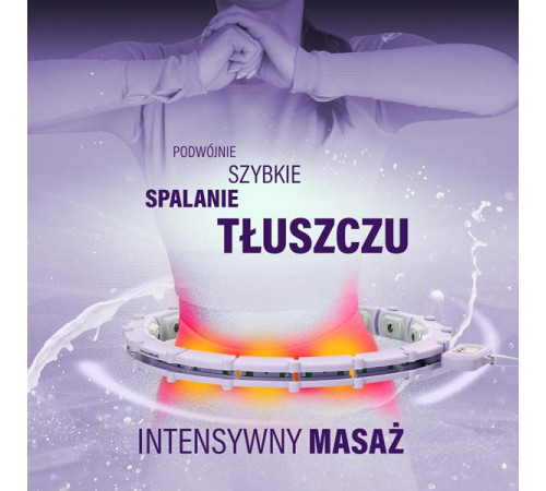 КОМПЛЕКТ ХУЛА-ХУП МАГНІТНИЙ ФІОЛЕТОВИЙ HHM14 З ГАРЮ + ЛІЧИЛЬНИК HMS + ПІДТРИМКА НА ТАЛІЇ BR163 ЧОРНИЙ ПЛЮЗ РОЗМІР