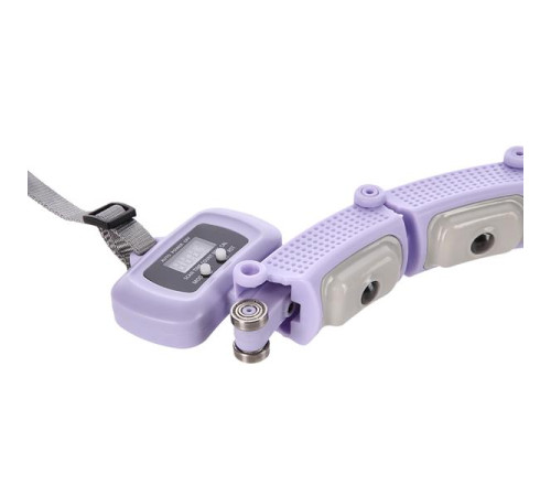 КОМПЛЕКТ ХУЛА-ХУП МАГНІТНИЙ ФІОЛЕТОВИЙ HHM14 З ГАРЮ + ЛІЧИЛЬНИК HMS + ПІДТРИМКА НА ТАЛІЇ BR163 ЧОРНИЙ ПЛЮЗ РОЗМІР