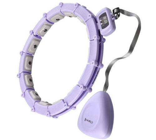 КОМПЛЕКТ ХУЛА-ХУП МАГНІТНИЙ ФІОЛЕТОВИЙ HHM14 З ГАРЮ + ЛІЧИЛЬНИК HMS + ПІДТРИМКА НА ТАЛІЇ BR163 ЧОРНИЙ ПЛЮЗ РОЗМІР