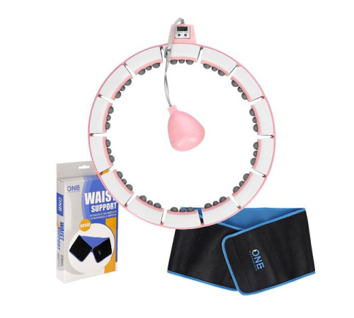 Набір регульований обруч HMS FH06 з вагою та лічильником + опора для талії BR160