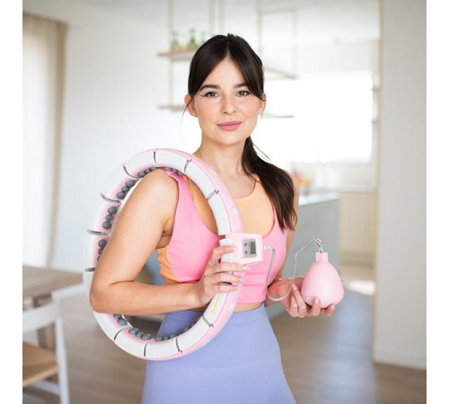 Набір регульований обруч HMS FH06 з вагою та лічильником + опора для талії BR160