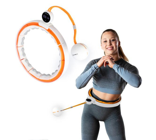 HHM21 HULA HOP БІЛИЙ/ПОРАНЖЕВИЙ МАГНІТ З ВАГОЮ + ЛІЧИЛЬНИК HMS HHM21 HULA HOP БІЛИЙ/ПОРАНЖЕВИЙ МАГНІТ З ВАГОЮ + ЛІЧИЛЬНИК HMS