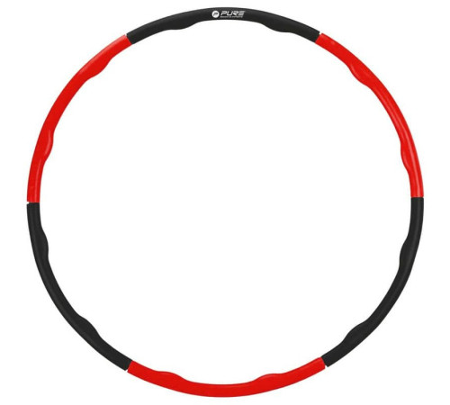 Обруч хула-хуп складний Pure2Improve 100 cм, чорно-червоний