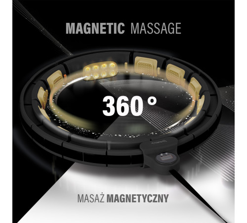 Хула-хуп магнітний HMS HHM13 з лічильником та навантаженням, чорно-золотий