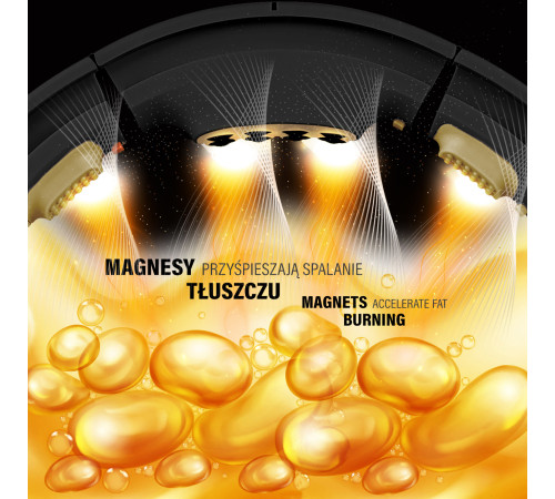 Хула-хуп магнітний HMS HHM13 з лічильником та навантаженням, чорно-золотий